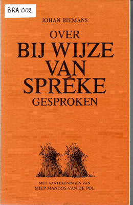 Cover of Over Bij wijze van Spreke gesproken 