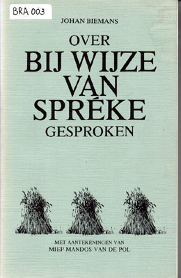 Cover of Over Bij wijze van Spreke gesproken deel 3