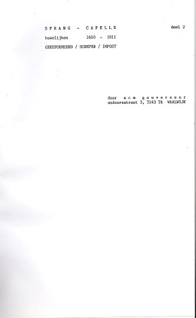 Cover of Huwelijken Capelle 